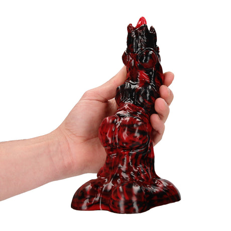 Dildo Hell Invader Silikon Schwarz/Rot 19 x Ø 6 cm