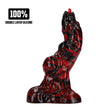 Dildo Hell Invader aus Silikon Schwarz-Rot 19 x Ø 6 cm
