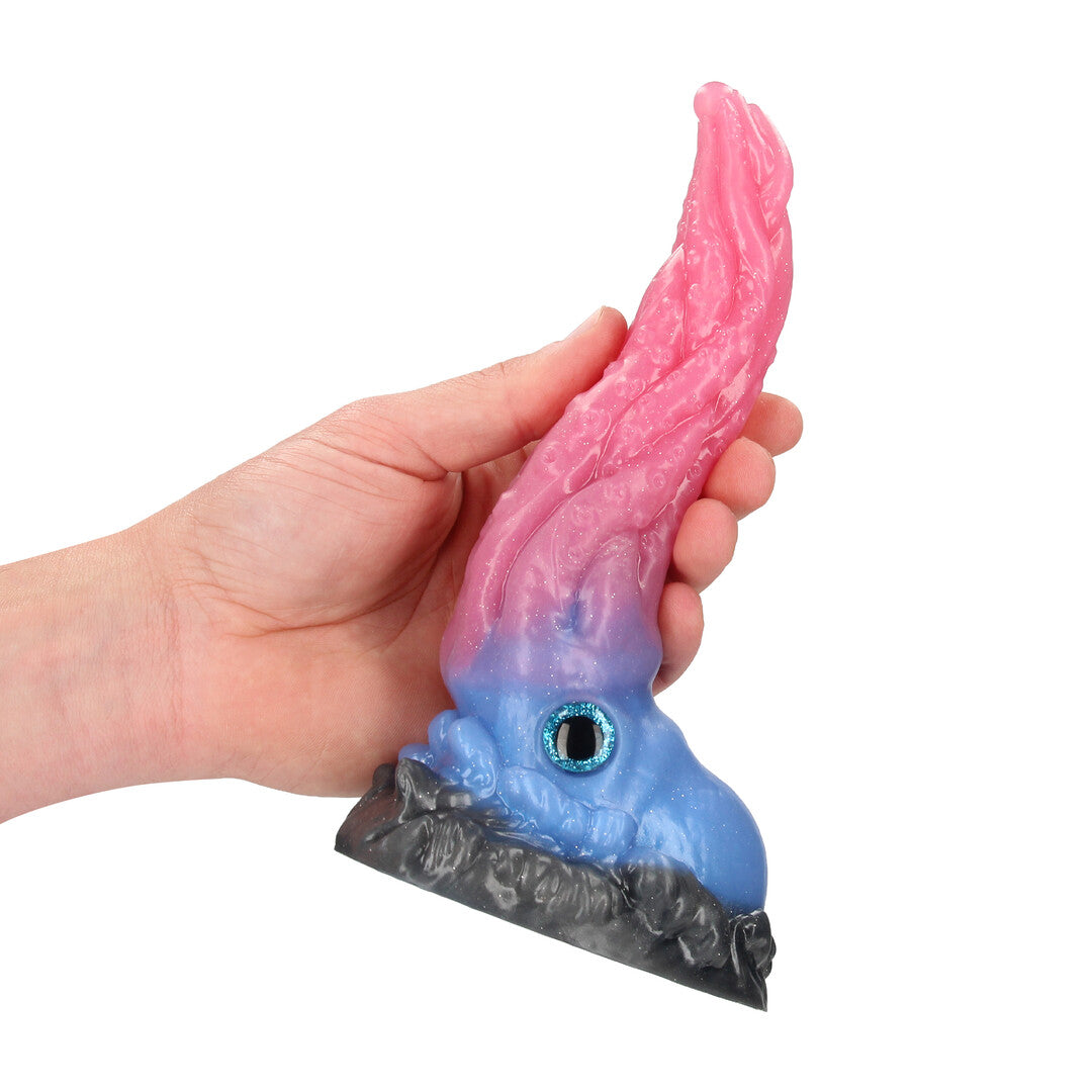 Dildo Kraken's Lick Silikon Schwarz/Rot 15 x Ø 5 cm