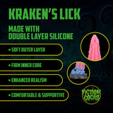 Dildo Kraken's Lick Silikon Schwarz/Rot 15 x Ø 5 cm