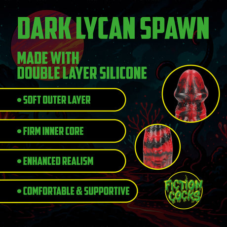 Dildo Dark Lycan Spawn Silikon Schwarz/Rot 18,5 x Ø 5,5 cm