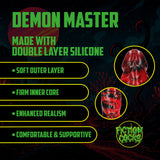 Dildo Demon Master Silikon Schwarz/Rot 18 x Ø 5,5 cm