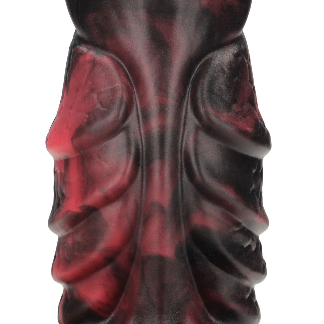 Dildo Infernal Demon Silikon Schwarz/Rot 21,5 x Ø 6 cm