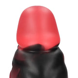 Dildo Infernal Demon Silikon Schwarz/Rot 21,5 x Ø 6 cm