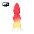 Analplug Whipped Berry aus Silikon Rot-Weiß 18 x Ø 5,5 cm