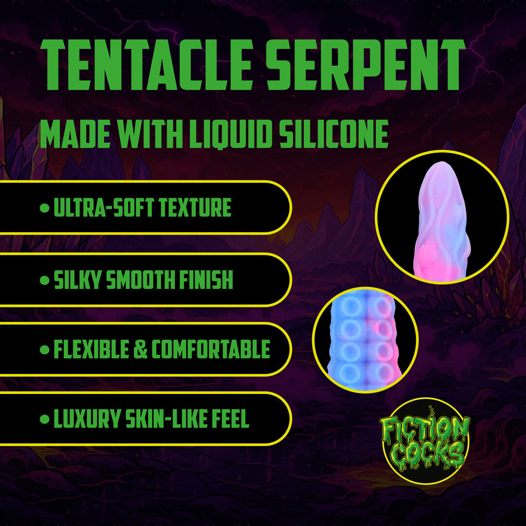 Dildo Tentacle Serpent Anal-Schlange Violett/Blau 48 x Ø 5,5 cm