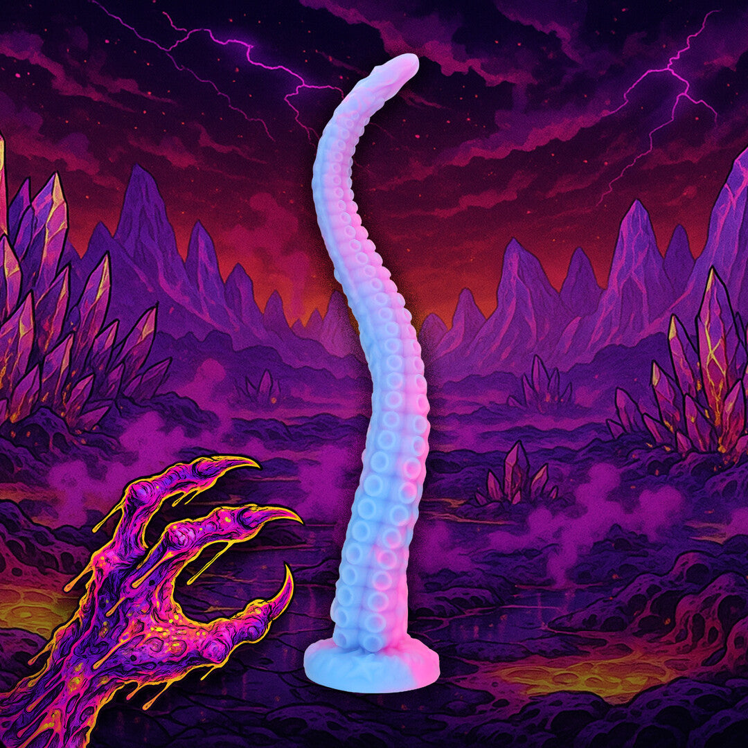 Dildo Tentacle Serpent Anal-Schlange Violett/Blau 48 x Ø 5,5 cm