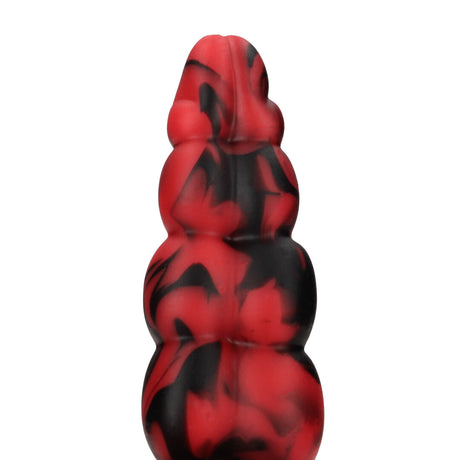 Dildo Tentakel-Dämon Anal-Schlange Schwarz/Rot 35 x Ø 5 cm