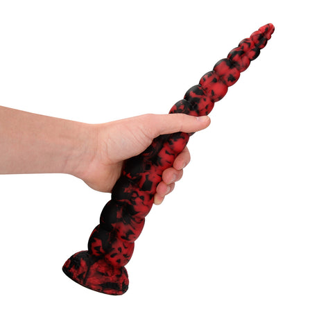 Dildo Tentakel-Dämon Anal-Schlange Schwarz/Rot 35 x Ø 5 cm