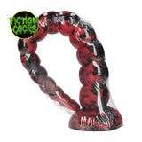 Dildo Tentakel-Dämon Anal-Schlange Schwarz/Rot 35 x Ø 5 cm