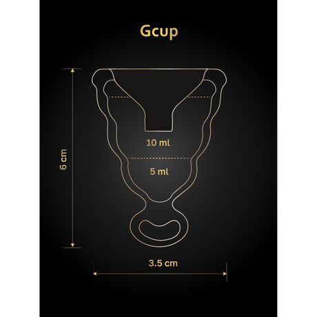Menstruationstasse G-Cup 4 x Ø 3,5 cm