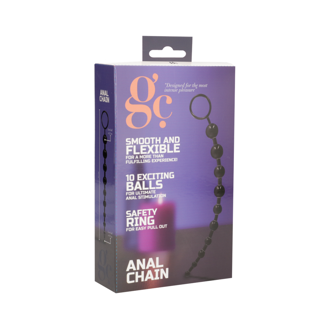 Analkette Schwarz 30 x Ø 2,3 cm