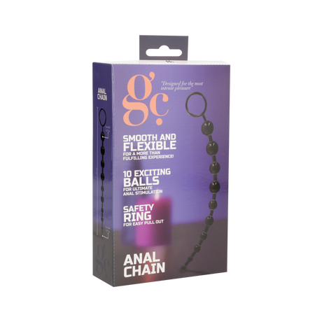 Analkette Schwarz 30 x Ø 2,3 cm