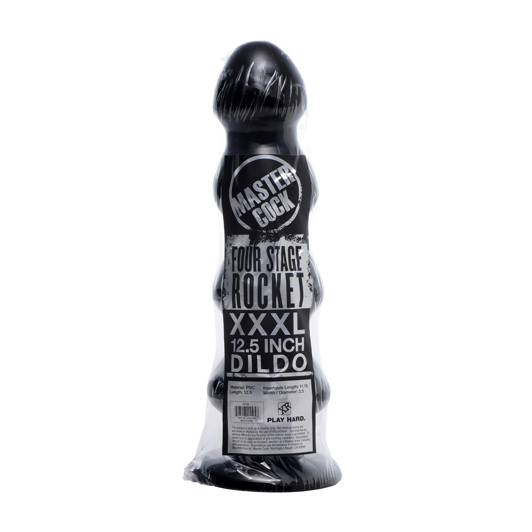 Dildo Rakete vierstufig Schwarz 10,1 cm