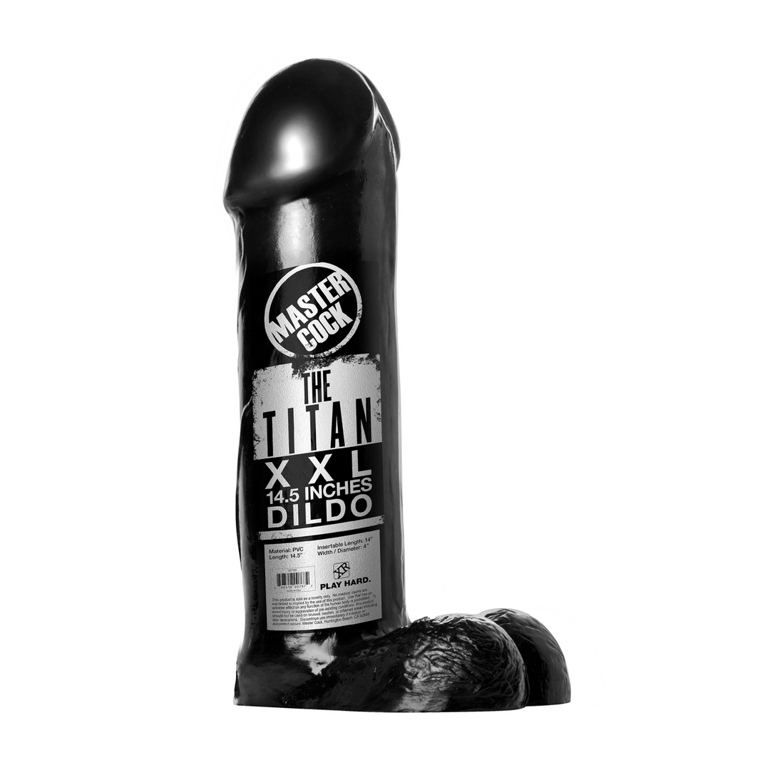 Dildo Titan XXL Schwarz 31,5 x Ø 10,2 cm