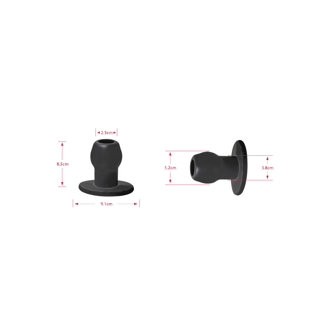 Analplug Tunnel hohl Schwarz 8,3 x Ø 2,5 cm