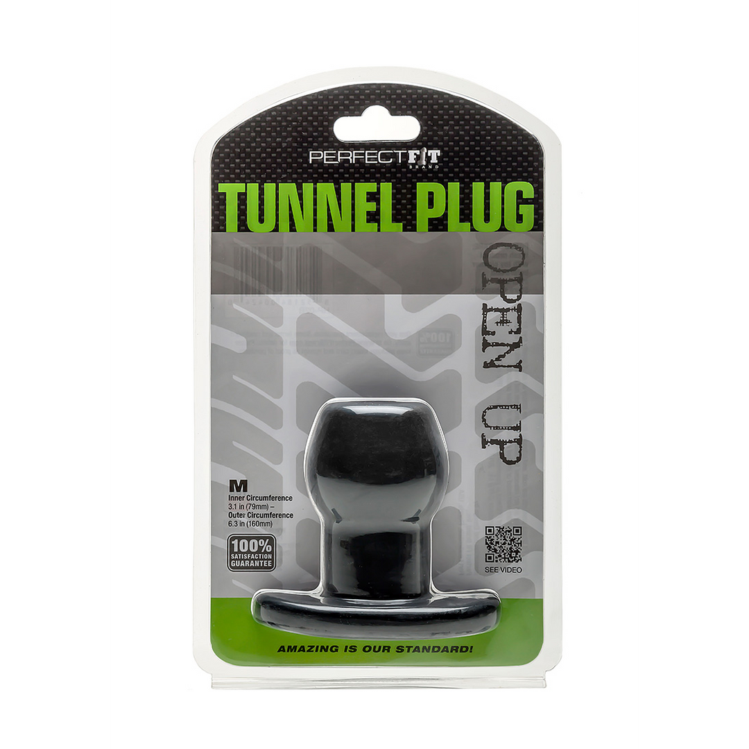 Analplug Tunnel hohl Schwarz 8,3 x Ø 2,5 cm