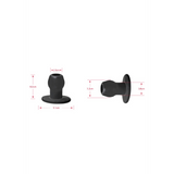 Analplug Tunnel hohl Schwarz 8,3 x Ø 2,5 cm