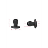 Analplug Tunnel hohl Schwarz 9,4 x Ø 3,2 cm