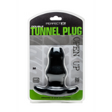 Analplug Doppel-Tunnel hohl Schwarz 12 x Ø 5,6 cm
