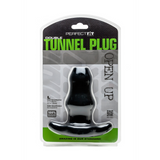 Analplug Doppel-Tunnel hohl Schwarz 15,1 x Ø 7,1 cm