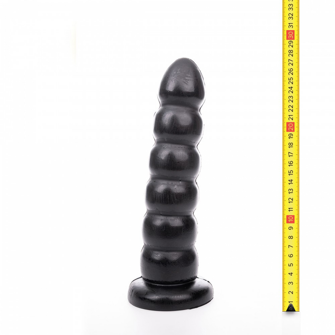 Dildo Yoo-Hoo mit Perlen Schwarz 27,5 cm