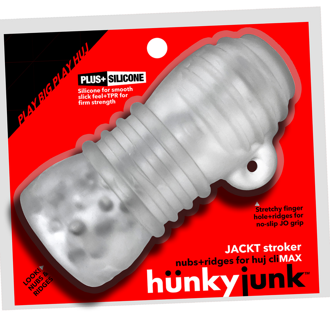 Masturbator Jackt genoppt gerippt Durchsichtig 13 cm