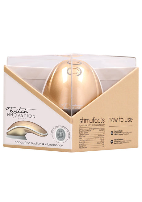 Auflegevibrator Innovation Twitch freihändig Gold 10,5 x 4,5 cm – Ansicht 2