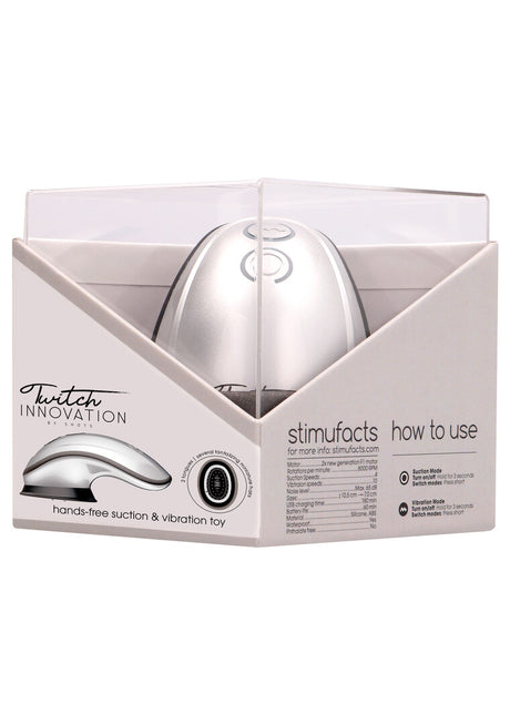 Auflegevibrator Innovation Twitch freihändig Silber 10,5 x 4,5 cm – Ansicht 2