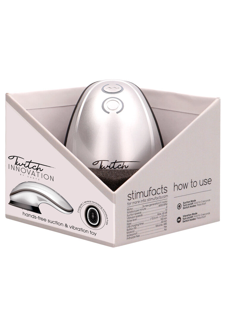 Auflegevibrator Innovation Twitch freihändig Silber 10,5 x 4,5 cm – Ansicht 4