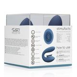 Auflegevibrator Innovation Twitch 3 mit Zunge und Einführteil Blau und Grau 10,5 x 3,3 cm – Ansicht 3