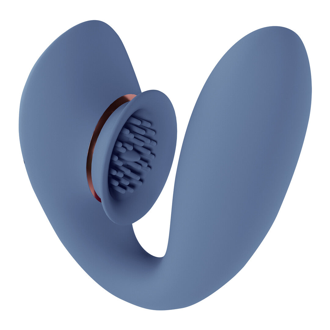 Auflegevibrator Innovation Twitch 3 mit Zunge und Einführteil Blau und Grau 10,5 x 3,3 cm – Ansicht 4
