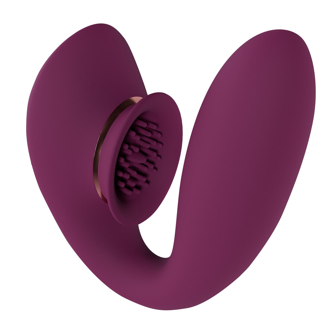 Auflegevibrator Innovation Twitch 3 mit Zunge und Einführteil Burgunderrot 10,5 x 3,3 cm – Ansicht 4