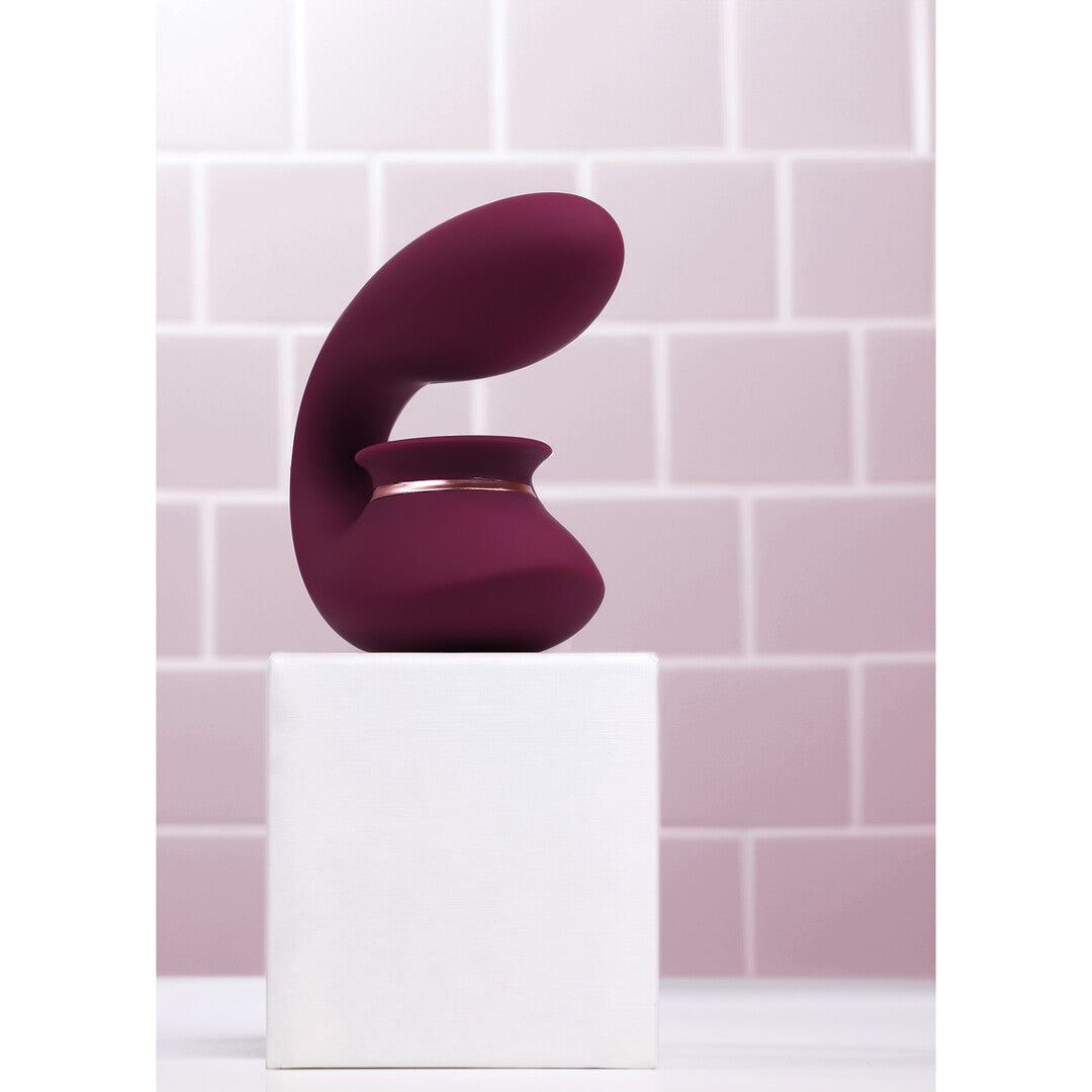Auflegevibrator Innovation Twitch 3 mit Zunge und Einführteil Burgunderrot 10,5 x 3,3 cm – Ansicht 6