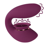 Auflegevibrator Innovation Twitch 3 mit Zunge und Einführteil Burgunderrot 10,5 x 3,3 cm