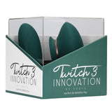 Auflegevibrator Innovation Twitch 3 mit Zunge und Einführteil Waldgrün 10,5 x 3,3 cm – Ansicht 2