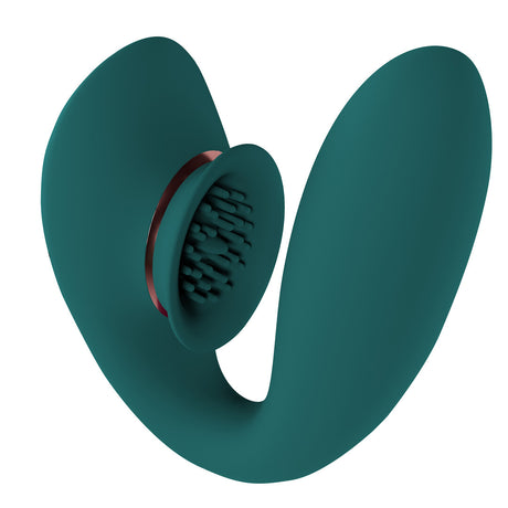 Auflegevibrator Innovation Twitch 3 mit Zunge und Einführteil Waldgrün 10,5 x 3,3 cm – Ansicht 4