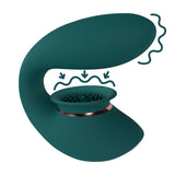 Auflegevibrator Innovation Twitch 3 mit Zunge und Einführteil Waldgrün 10,5 x 3,3 cm