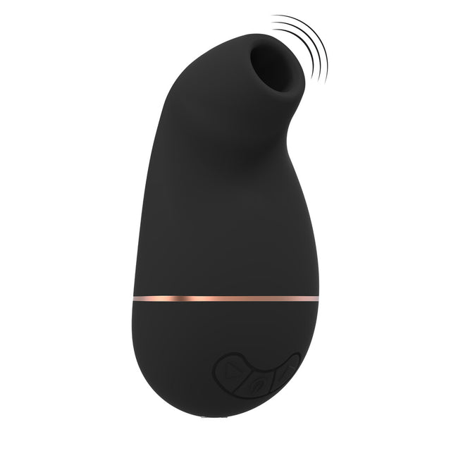 Auflegevibrator Irresistible Kissable mit Saugfunktion Schwarz 11 x 2 cm
