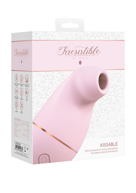 Auflegevibrator Irresistible Kissable mit Saugfunktion Pink 11 x 2 cm – Ansicht 2