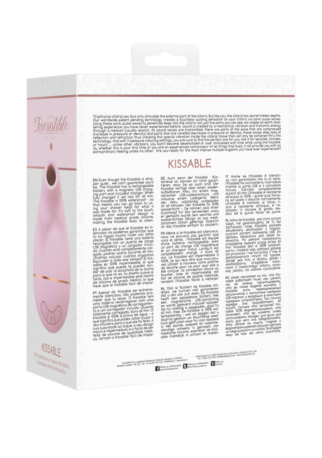 Auflegevibrator Irresistible Kissable mit Saugfunktion Pink 11 x 2 cm – Ansicht 3