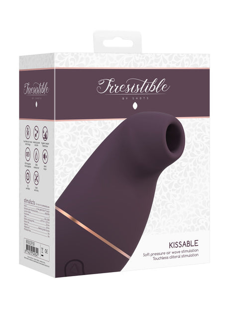 Auflegevibrator Irresistible Kissable mit Saugfunktion Lila 11 x 2 cm – Ansicht 2