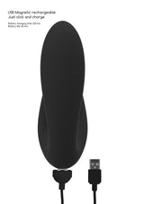 Vibrator Irresistible Desirable biegbar mit Druckwellen Schwarz 12,5 x 3,5 cm – Ansicht 6
