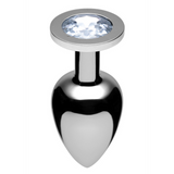 Analplug Lucent mit Schmuckstein Schwarz 6,6 cm