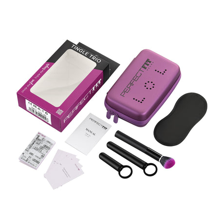 Vibrator-Set Tingle Trio 3-teilig Schwarz/Violett 17,6 x Ø 1,9 cm