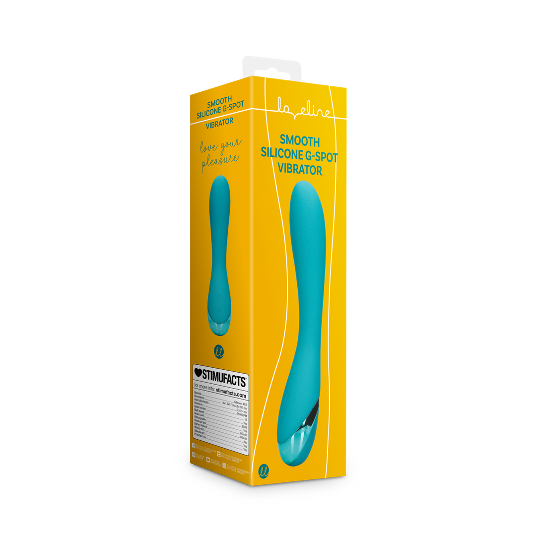 G-Punkt-Vibrator Silikon glatt Blau 14 x Ø 3,5 cm
