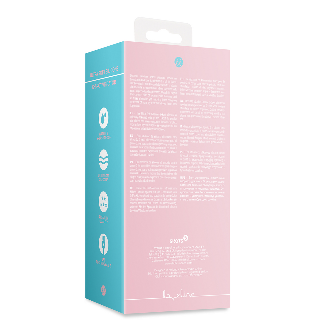 G-Punkt-Vibrator Silikon ultraweich Cherry Chiffon 10,4 x Ø 3,4 cm