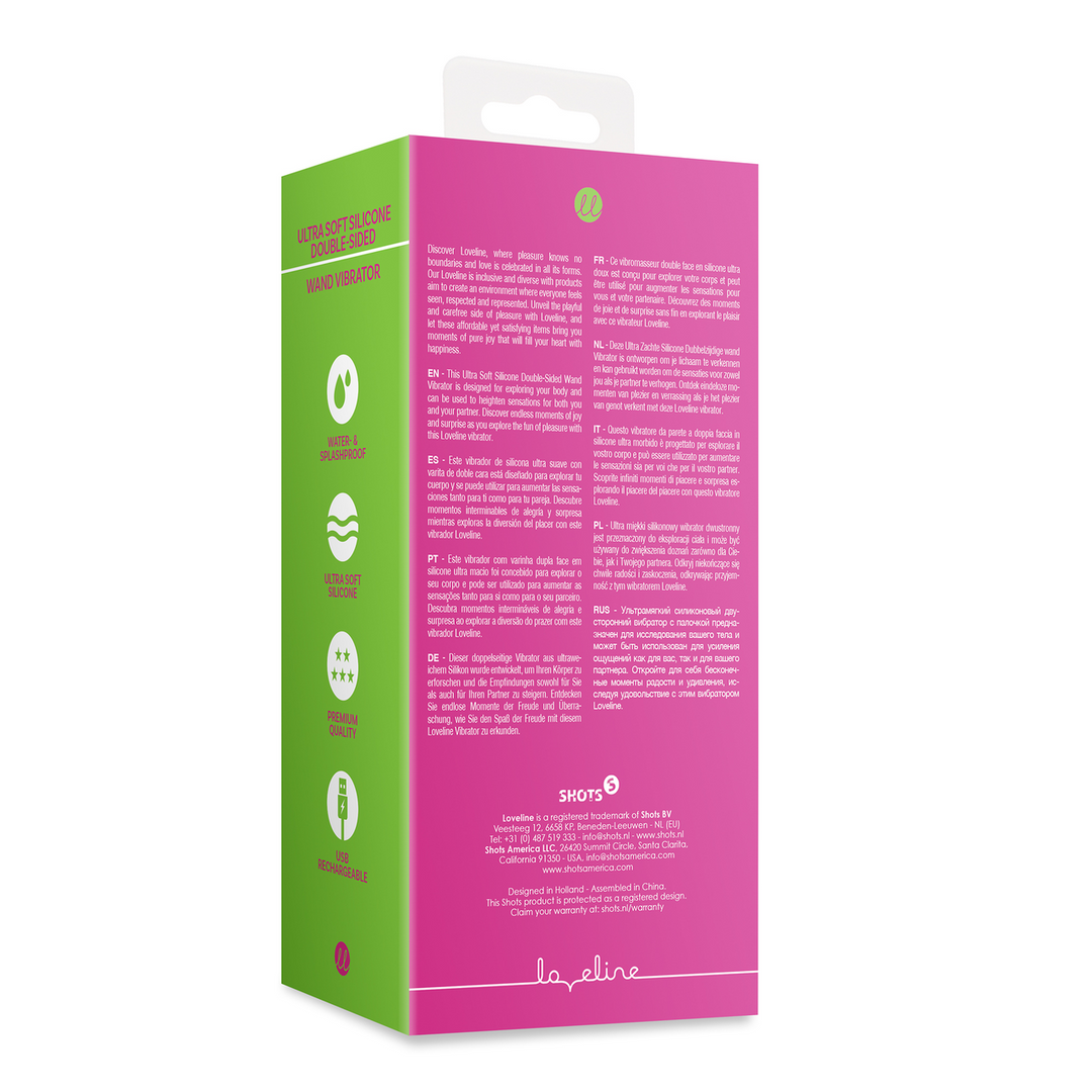 Massagestab Silikon ultraweich beidseitig Prestone Pink 7,5 x Ø 3,7 cm