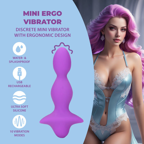 Mini-Vibrator Ergo Violett 10,2 x Ø 3,4 cm