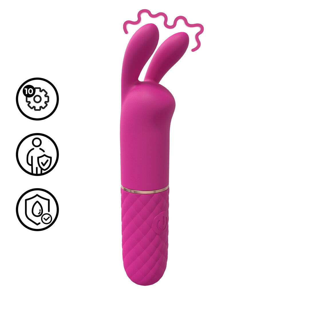 Rabbit-Vibrator Mini Pink 11,1 x Ø 2,2 cm